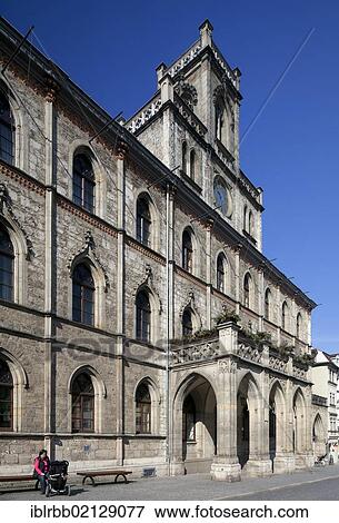 Town hall, Weimar, Thuringia, Germany, Europe, PublicGround, Europe View Large Photo Image Stock Photo - Town hall, Weimar, Thuringia, Germany, Europe, PublicGround, Europe. Fotosearch