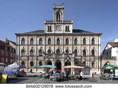 Town hall, Weimar, Thuringia, Germany, Europe, PublicGround, Europe View Large Photo Image Stock Photo - Town hall, Weimar, Thuringia, Germany, Europe, PublicGround, Europe. Fotosearch