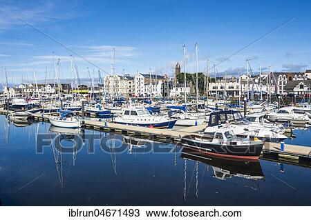 Town view with harbour, Peel, Isle of Man, United Kingdom, Europe View Large Photo Image Stock Image - Town view with harbour, Peel, Isle of Man, United Kingdom, Europe. Fotosearch