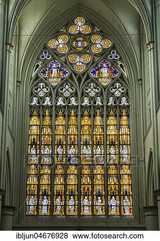 Tracery windows, West windows, Gothic, Altenberg Cathedral, Odenthal, Rheinisch-Bergischer-Kreis, North Rhine-Westphalia, Germany, Europe View Large Photo Image Stock Photo - Tracery windows, West windows, Gothic, Altenberg Cathedral, Odenthal, Rheinisch-Bergischer-Kreis, North Rhine-Westphalia, Germany, Europe. Fotosearch
