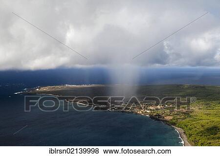 Trade winds carrying rain clouds over the Kalaupapa Peninsula, a former leper colony on the northern coast of the island of Moloka'i, the highest coastal cliffs in the world, 1010m, Kalaupapa, Hawai'i, USA, North America View Large Photo Image Stock Photo - Trade winds carrying rain clouds over the Kalaupapa Peninsula, a former leper colony on the northern coast of the island of Moloka'i, the highest coastal cliffs in the world, 1010m, Kalaupapa, Hawai'i, USA, North America. Fotosearch