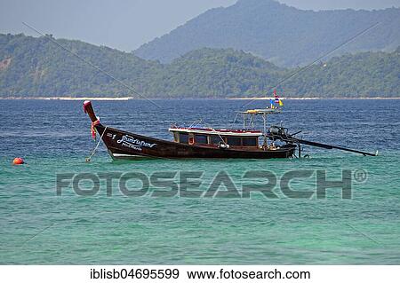 Traditional longtail boat, Phuket, Thailand, Asia View Large Photo Image Stock Photo - Traditional longtail boat, Phuket, Thailand, Asia. Fotosearch