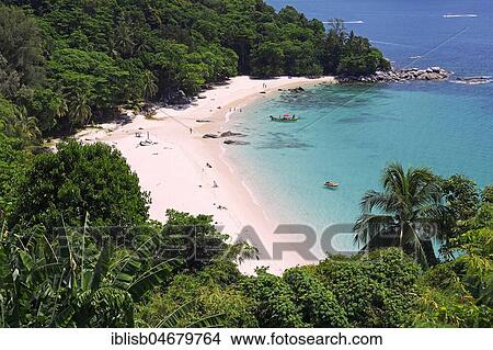 Tropical sandy beach, Laem Singh Beach, Phuket, Thailand, Asia View Large Photo Image Picture - Tropical sandy beach, Laem Singh Beach, Phuket, Thailand, Asia. Fotosearch