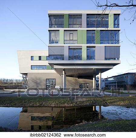 Stock Image - University of Applied Sciences Gelsenkirchen, extension, Gelsenkirchen, Ruhr Area, North Rhine-Westphalia, Germany, Europe, PublicGround, Europe. Fotosearch