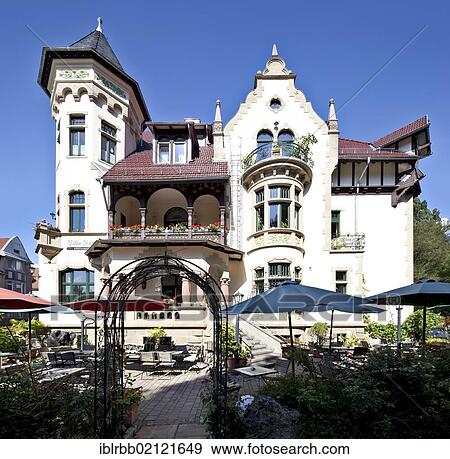 Stock Photo - Urban villa, Wartburgallee street, Eisenach, Thuringia, Germany, Europe, PublicGround, Europe. Fotosearch