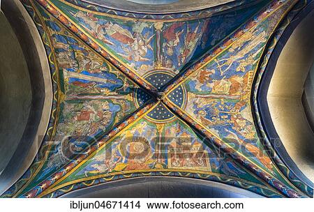 Vaulted fresco choir chapel, legend of St. Catherine of Alexandria, 13th century, St. Mary in Lyskirchen, Romanesque churches Cologne, Cologne, North Rhine-Westphalia, Germany, Europe View Large Photo Image Picture - Vaulted fresco choir chapel, legend of St. Catherine of Alexandria, 13th century, St. Mary in Lyskirchen, Romanesque churches Cologne, Cologne, North Rhine-Westphalia, Germany, Europe. Fotosearch