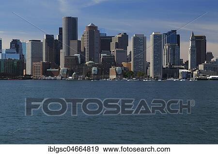 View from Boston Harbour on City Skyline, Boston, Massachusetts, USA, North America View Large Photo Image Stock Photo - View from Boston Harbour on City Skyline, Boston, Massachusetts, USA, North America. Fotosearch