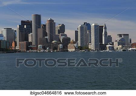 View from Boston Harbour on City Skyline, Boston, Massachusetts, USA, North America View Large Photo Image Stock Photograph - View from Boston Harbour on City Skyline, Boston, Massachusetts, USA, North America. Fotosearch