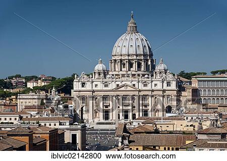 View from Castel Sant'Angelo towards St. Peter's Basilica, Rome, Italy, Europe View Large Photo Image Stock Image - View from Castel Sant'Angelo towards St. Peter's Basilica, Rome, Italy, Europe. Fotosearch