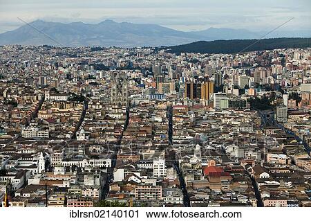 View from El Panecillo over Quito with the historic town centre in the foreground, Quito, Ecuador, South America View Large Photo Image Stock Image - View from El Panecillo over Quito with the historic town centre in the foreground, Quito, Ecuador, South America. Fotosearch