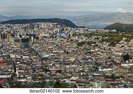 View from El Panecillo over Quito with the historic town centre in the foreground, Quito, Ecuador, South America View Large Photo Image Stock Image - View from El Panecillo over Quito with the historic town centre in the foreground, Quito, Ecuador, South America. Fotosearch