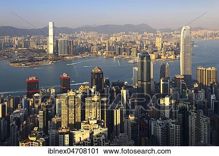 View from the peak to the port, Hong Kong, China, Asia View Large Photo Image Stock Image - View from the peak to the port, Hong Kong, China, Asia. Fotosearch