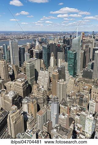View of skycrapers around Times Square and Midtown Manhattan from Empire State Building, New York City, USA, North America View Large Photo Image Stock Image - View of skycrapers around Times Square and Midtown Manhattan from Empire State Building, New York City, USA, North America. Fotosearch