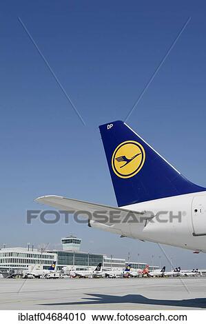 View of the East Apron, with Lufthansa and various airlines, Terminal 2, Munich Airport, Upper Bavaria, Bavaria, Germany, Europe View Large Photo Image Stock Image - View of the East Apron, with Lufthansa and various airlines, Terminal 2, Munich Airport, Upper Bavaria, Bavaria, Germany, Europe. Fotosearch