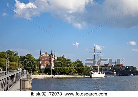 View of the island of Skeppsholmen with the Af Chapman youth hostel ship, Stockholm, Sweden, Scandinavia, Europe View Large Photo Image Stock Image - View of the island of Skeppsholmen with the Af Chapman youth hostel ship, Stockholm, Sweden, Scandinavia, Europe. Fotosearch