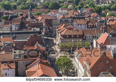 View of the old town with pedestrian zone and church St. Johannis, Göttingen, Lower Saxony, Germany, Europe View Large Photo Image Stock Photography - View of the old town with pedestrian zone and church St. Johannis, Göttingen, Lower Saxony, Germany, Europe. Fotosearch