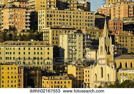 View of the port of Genoa with the Church di San Teodoro, Liguria, Italy, Europe View Large Photo Image Stock Image - View of the port of Genoa with the Church di San Teodoro, Liguria, Italy, Europe. Fotosearch