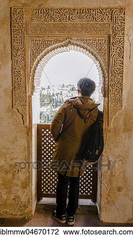 View through an archway decorated with arabesques, Moorish ornaments, Summer Palace Generalife, Palacio de Generalife, Granada, Andalusia, Spain, Europe View Large Photo Image Stock Image - View through an archway decorated with arabesques, Moorish ornaments, Summer Palace Generalife, Palacio de Generalife, Granada, Andalusia, Spain, Europe. Fotosearch