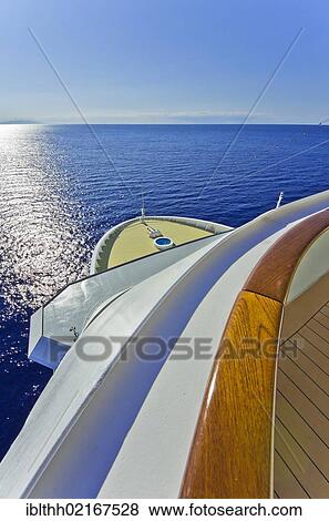 View towards the horizon from a cruise ship in the Mediterranean Sea View Large Photo Image Stock Photo - View towards the horizon from a cruise ship in the Mediterranean Sea. Fotosearch