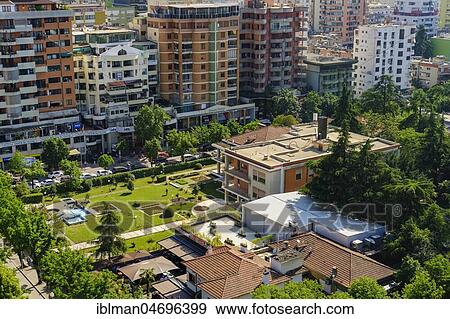 Stock Photo - Villa of Enver Hoxha, 1944 to 1985 dictator of the Socialist People's Republic of Albania, Blloku district, Tirana, Albania, Europe. Fotosearch