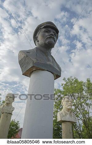 Stock Photograph - Vladimir Lenin monument in the Museum of Socialist Realism. Decommunization in Ukraine, the monuments demolished in different cities of the country are collected in the Museum of Socialist Realism. Frumushika Nova, Odessa Oblast, Ukraine, Eastern.... Fotosearch