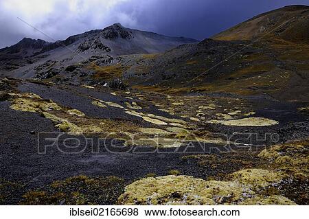 Volcanic landscape in front of volcanic mountains, Tuni, La Paz, Bolivia, South America View Large Photo Image Stock Photo - Volcanic landscape in front of volcanic mountains, Tuni, La Paz, Bolivia, South America. Fotosearch