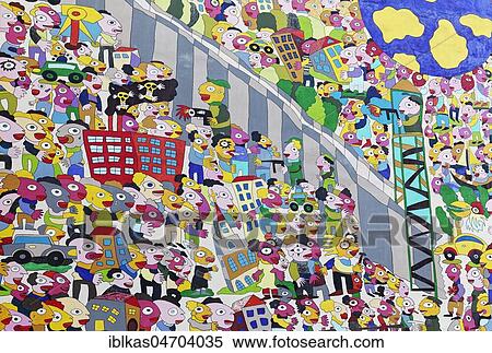 Wall between West and GDR, mural on German Unity by Fischer-Art, Brühlarkaden, Leipzig, Saxony, Germany, Europe View Large Photo Image Stock Photography - Wall between West and GDR, mural on German Unity by Fischer-Art, Brühlarkaden, Leipzig, Saxony, Germany, Europe. Fotosearch