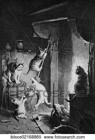 Walpurgis Night of the Cats, historical engraving, 1883 View Large Photo Image Stock Photography - Walpurgis Night of the Cats, historical engraving, 1883. Fotosearch