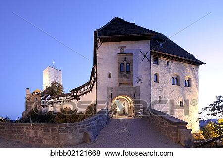 Stock Photo - Wartburg castle, a UNESCO World Heritage site, Eisenach, Thuringia, Germany, Europe, PublicGround, Europe. Fotosearch