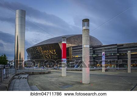 Welsh Millenium Centre, architect Percy Thomas, Event Centre, Cardiff, South Glamorgan, Wales, United Kingdom, Europe View Large Photo Image Stock Photograph - Welsh Millenium Centre, architect Percy Thomas, Event Centre, Cardiff, South Glamorgan, Wales, United Kingdom, Europe. Fotosearch