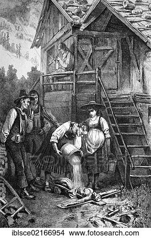 Whit laundry, cleaning a crucifix, historical wood engraving, 1886 View Large Photo Image Picture - Whit laundry, cleaning a crucifix, historical wood engraving, 1886. Fotosearch