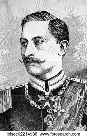 Stock Photo - Wilhelm von Preussen or William of Prussia, 1797 - 1888, aged about 30, historical woodcut, circa 1888. Fotosearch
