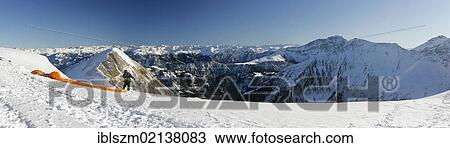 Winter panorama with paragliders, Pizol ski area, Bad Ragaz, Sarganserland region, St. Gallen, Switzerland, Europe View Large Photo Image Stock Image - Winter panorama with paragliders, Pizol ski area, Bad Ragaz, Sarganserland region, St. Gallen, Switzerland, Europe. Fotosearch