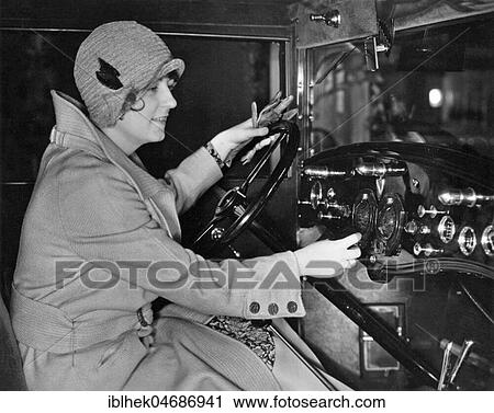 Woman driving a car, 1920s, Germany, Europe View Large Photo Image Stock Image - Woman driving a car, 1920s, Germany, Europe. Fotosearch