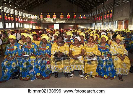 Women at a church service, Christian Women's Fellowship, CWF, Limbe, Cameroon, Africa View Large Photo Image Stock Photograph - Women at a church service, Christian Women's Fellowship, CWF, Limbe, Cameroon, Africa. Fotosearch