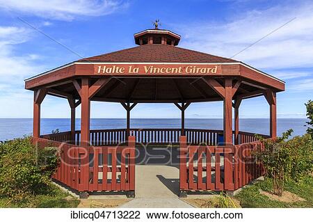 Wooden pavilion on the banks of Lac Saint-Jean, Desbiens, Québec Province, Canada, North America View Large Photo Image Stock Image - Wooden pavilion on the banks of Lac Saint-Jean, Desbiens, Québec Province, Canada, North America. Fotosearch