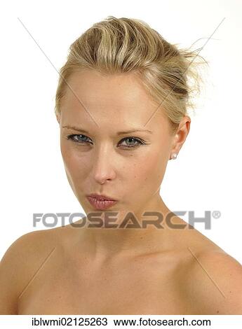 Young woman, angry, sulky, portrait View Large Photo Image Stock Image - Young woman, angry, sulky, portrait. Fotosearch