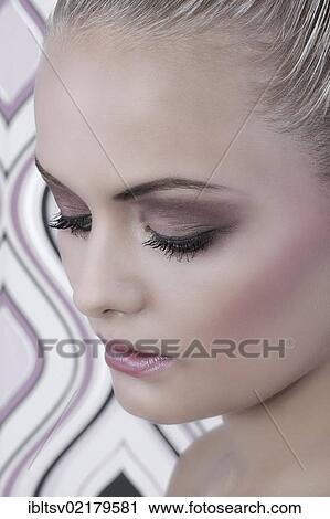 Young woman, make-up View Large Photo Image Stock Image - Young woman, make-up. Fotosearch