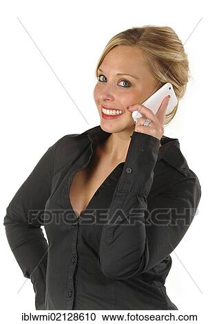 Young woman receiving good news on the phone, smartphone, iPhone, white View Large Photo Image Stock Image - Young woman receiving good news on the phone, smartphone, iPhone, white. Fotosearch