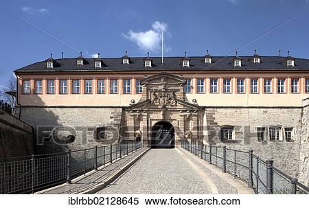 Stock Photography - Zitadelle Petersberg citadel, Electorate of Mainz fortress, Baroque town fortress, Erfurt, Thuringia, Germany, Europe, PublicGround, Europe. Fotosearch