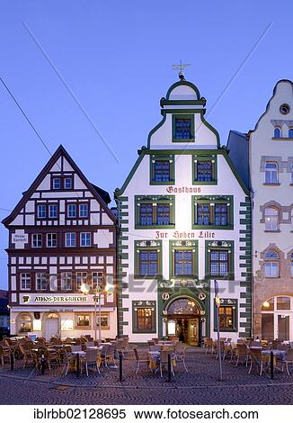 Zur Hohen Lilie, restaurant, Domplatz square, Erfurt, Thuringia, Germany, Europe, PublicGround, Europe View Large Photo Image Stock Photography - Zur Hohen Lilie, restaurant, Domplatz square, Erfurt, Thuringia, Germany, Europe, PublicGround, Europe. Fotosearch
