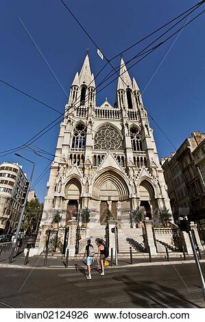Église Saint-Vincent-de-Paul, also Église des Réformés church, Marseille or Marseilles, Provence-Alpes-Cote dAzur, France, Europe View Large Photo Image Stock Photograph - Église Saint-Vincent-de-Paul, also Église des Réformés church, Marseille or Marseilles, Provence-Alpes-Cote dAzur, France, Europe. Fotosearch