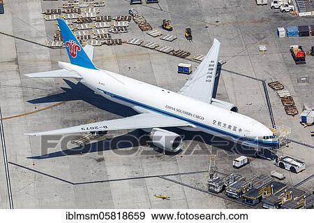 A Boeing 777F of China Southern Cargo with the registration number B-2073 at Los Angeles Airport (LAX) in the, Los Angeles, USA, North America View Large Photo Image Stock Photo - A Boeing 777F of China Southern Cargo with the registration number B-2073 at Los Angeles Airport (LAX) in the, Los Angeles, USA, North America. Fotosearch