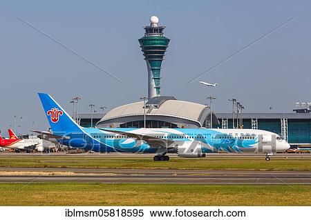 A Boeing 787-9 Dreamliner aircraft of China Southern Airlines with registration number B-1242 at Guangzhou Airport (CAN), Guangzhou, China, Asia View Large Photo Image Stock Photography - A Boeing 787-9 Dreamliner aircraft of China Southern Airlines with registration number B-1242 at Guangzhou Airport (CAN), Guangzhou, China, Asia. Fotosearch