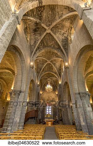 Stock Image - Abbey church Saint Marcellin of Chanteuges village, Haute Loire departement, Auvergne, France, Europe. Fotosearch