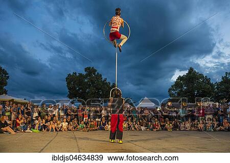Acrobats and audience, Kulturufer, Festival of Street Artists, Friedrichshafen, Lake Constance, Baden-Württemberg, Germany, Europe View Large Photo Image Stock Photo - Acrobats and audience, Kulturufer, Festival of Street Artists, Friedrichshafen, Lake Constance, Baden-Württemberg, Germany, Europe. Fotosearch