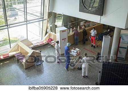 Stock Photo - Admission of a corona patient, Hospital Agatharied, Bavaria, Germany, Europe. Fotosearch