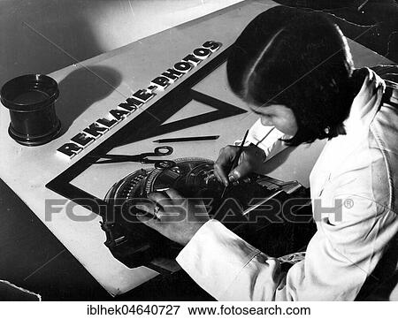 Advertising, graphic artist at work, 1940s, exact location unknown, Germany, Europe View Large Photo Image Stock Photo - Advertising, graphic artist at work, 1940s, exact location unknown, Germany, Europe. Fotosearch