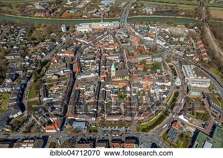 Aerial view, Old town, inner city ring road with southern moat, western wall and eastern moat, old town hall with Dorsten market church, Dorsten, Ruhr area, North Rhine-Westphalia, Germany, Europe View Large Photo Image Stock Image - Aerial view, Old town, inner city ring road with southern moat, western wall and eastern moat, old town hall with Dorsten market church, Dorsten, Ruhr area, North Rhine-Westphalia, Germany, Europe. Fotosearch