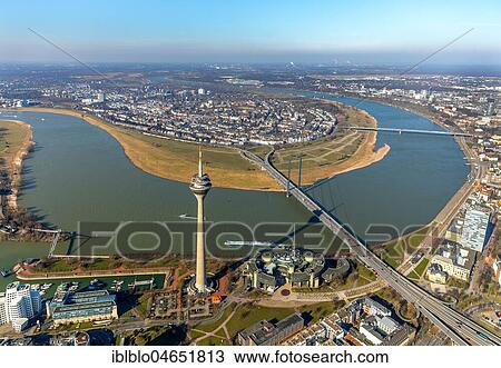 Aerial view, parliament with TV tower at the Rhine, Düsseldorf, North Rhine-Westphalia, Germany, Europe View Large Photo Image Stock Image - Aerial view, parliament with TV tower at the Rhine, Düsseldorf, North Rhine-Westphalia, Germany, Europe. Fotosearch